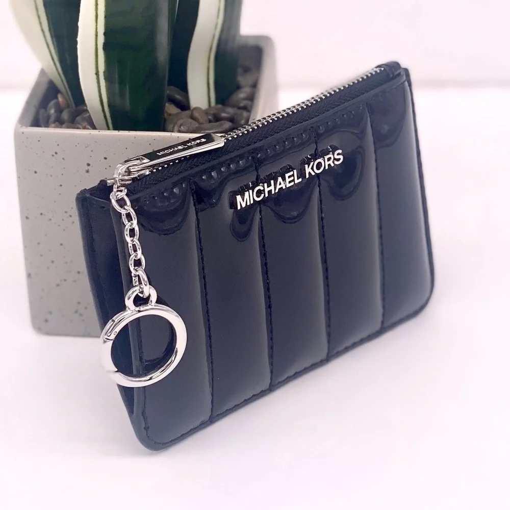 Michael Kors Quilted Coinpouch Small Wallet Black